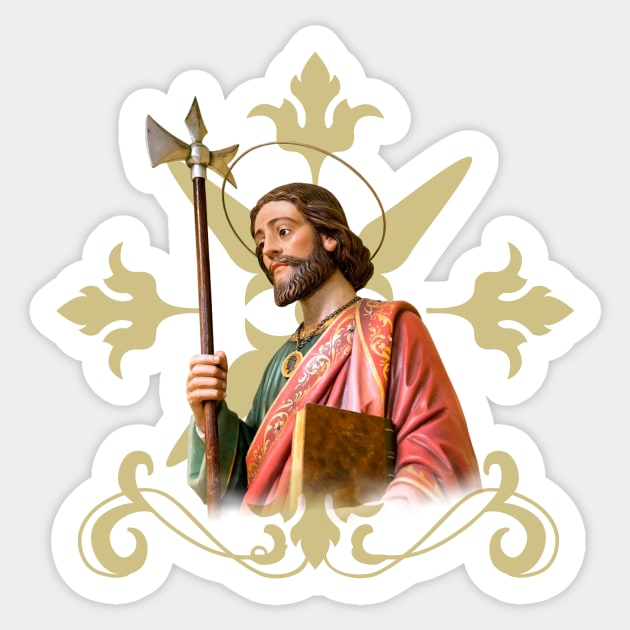 Saint Jude Thaddeus Sticker by alinerope